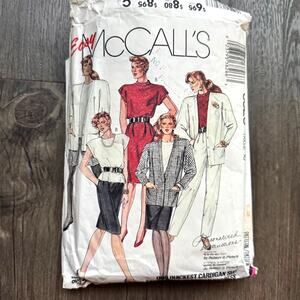 Vintage 1980s McCalls 3826 Sewing Pattern Womens Medium Top Skirt Pant COMPLETE